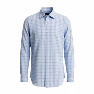 Mizzen+Main Men’s Light Blue Orange Plaid Leeward Dress Shirt Size XXL EUC